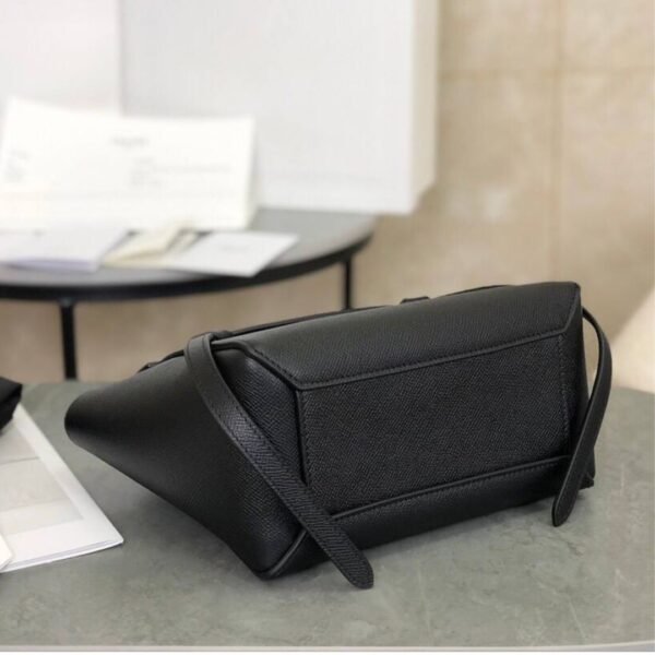 Mini Gurteltasche aus Genarbtem Kalbsleder Schwarz 28 cm - Image 5