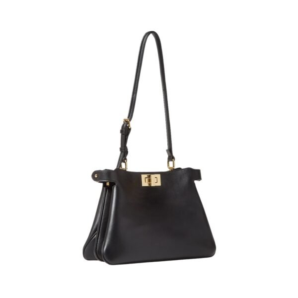 Tasche aus schwarzem Leder 19 cm - Image 3