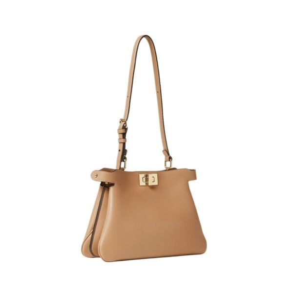 Tasche aus Leder in Cappuccino-Farbe 19 cm - Image 3