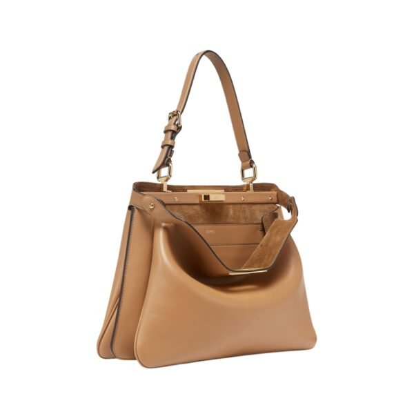 Ledertasche in Milchkaffee-Farbe 25.5 cm - Image 3