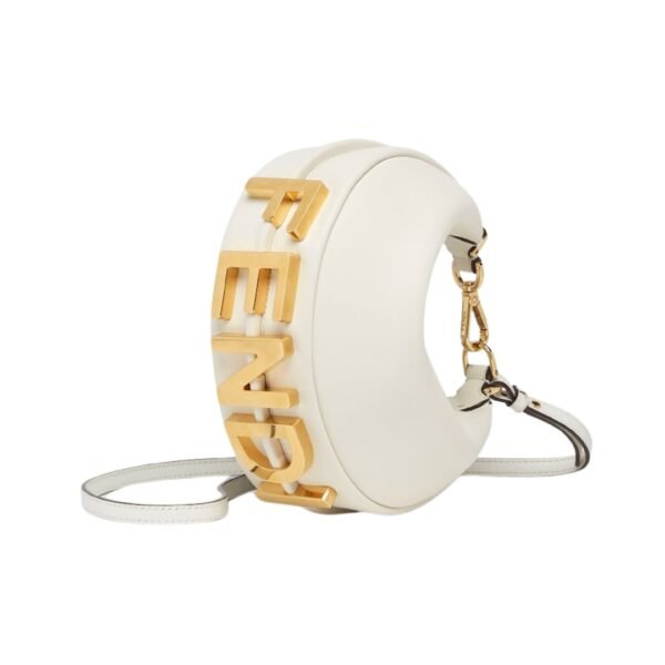 Mini weiße Ledertasche 13 cm - Image 3