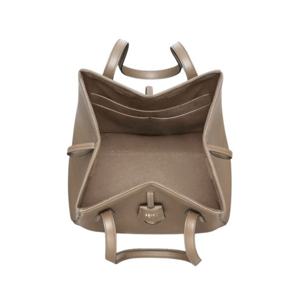 Umwandelbare Ledertasche in Taupefarbe 27 cm - Image 3