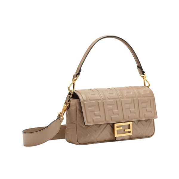 Ledertasche aus Nappaleder in Taupefarbe 15 cm - Image 3