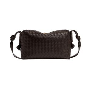 Intrecciato Weekender mit glattem Leder in Fondant 18.5 cm