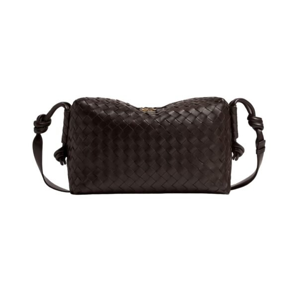 Intrecciato Weekender mit glattem Leder in Fondant 18.5 cm