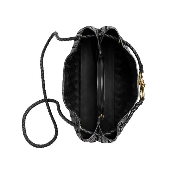 Top-Griff-Tasche mit verlängertem Griff in Schwarz 18 cm - Image 3