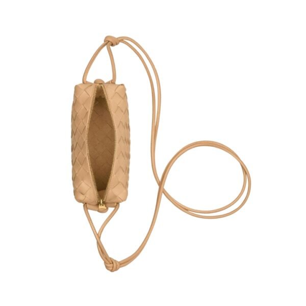 Mini Intrecciato-Leder in Mandel 11 cm - Image 3