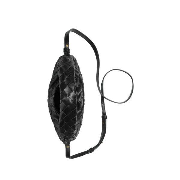 Crossbody-Tasche mit Intrecciato in Schwarz 14.5 cm - Image 3