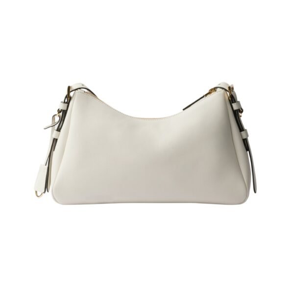 Aimée mittelgroße Lederhandtasche in Weiß 18cm - Image 3