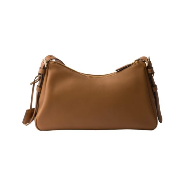 Mittelgroße Lederschultertasche in Karamell 18 cm - Image 3