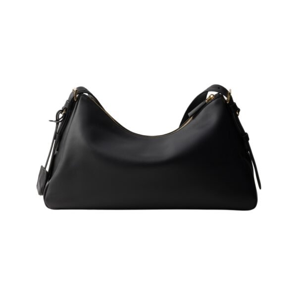 Aimée große Lederschultertasche in Schwarz 23cm - Image 3