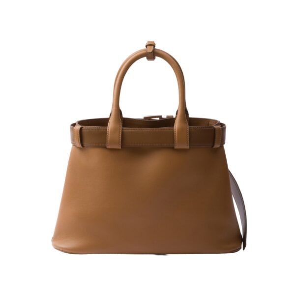 Buckle kleine Lederhandtasche Karamell 23cm - Image 3