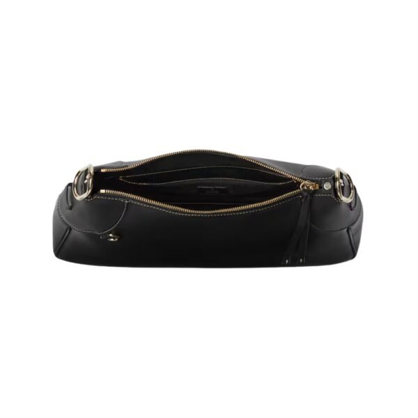 GG Emblem Schultertasche Schwarzes Glattleder 37 cm - Image 3