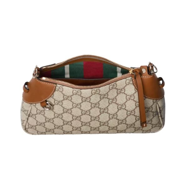 GG Emblem Schultertasche Dunkelbraun 24.5 cm - Image 3