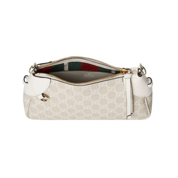 Emblem Schultertasche Beige und Weiß 24.5 cm - Image 3