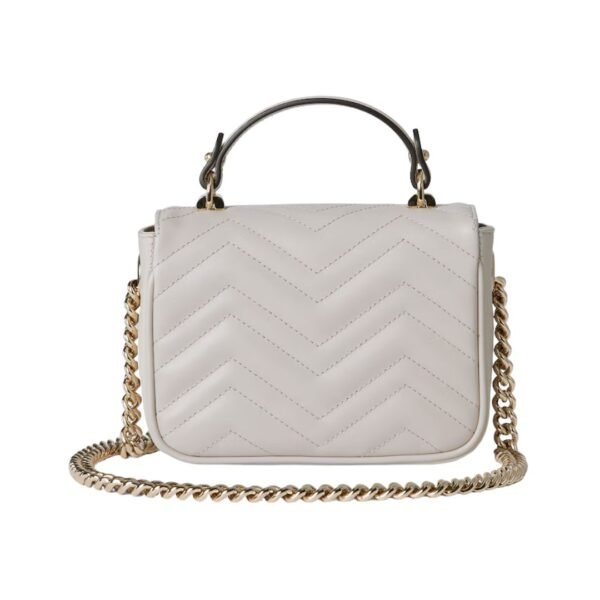 GG Marmont Mini-Tote Hellgrau 17 cm - Image 3
