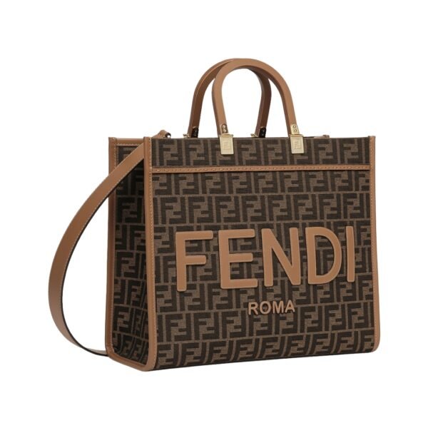 Braune FF Stoff-Shoppingtasche 31 cm - Image 3