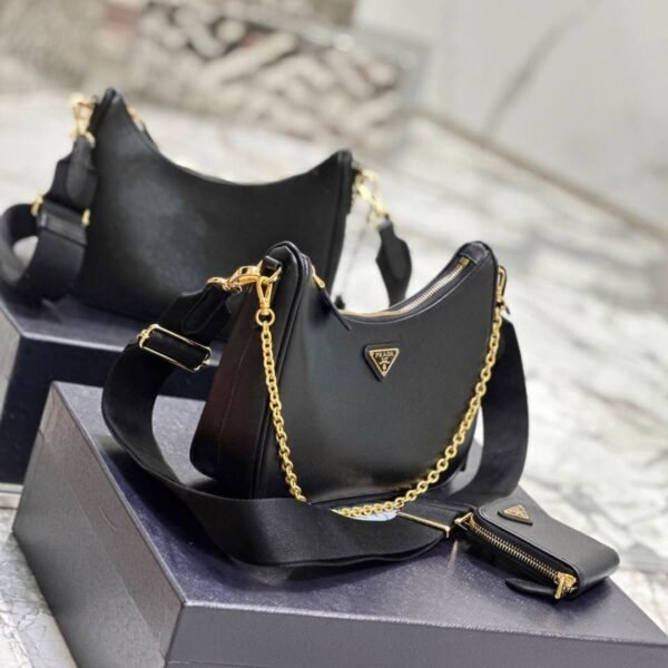 Re-Edition 2005 Saffiano Schwarz 22 cm - Image 2