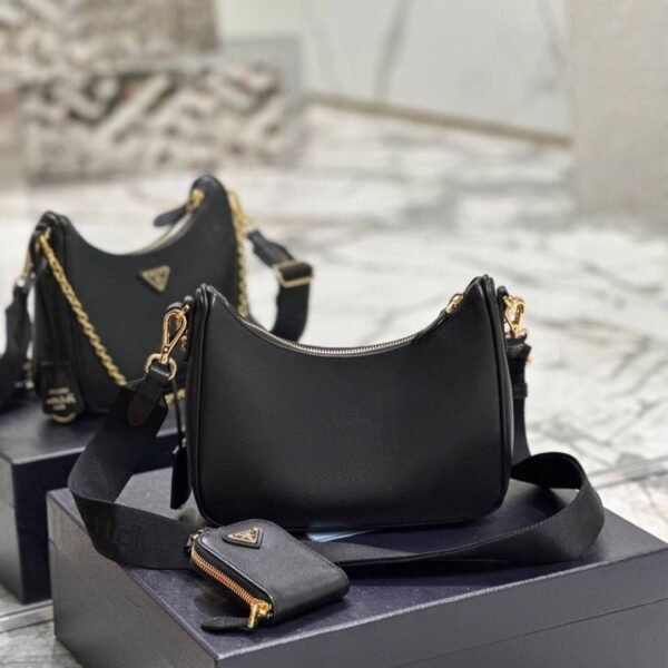 Re-Edition 2005 Saffiano Schwarz 22 cm - Image 4