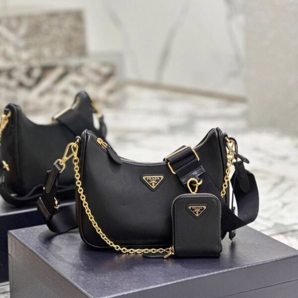 Re-Edition 2005 Saffiano Schwarz 22 cm - Image 5