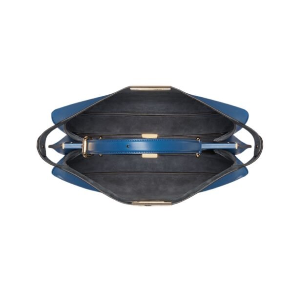 Blaue Ledertasche 28cm - Image 4