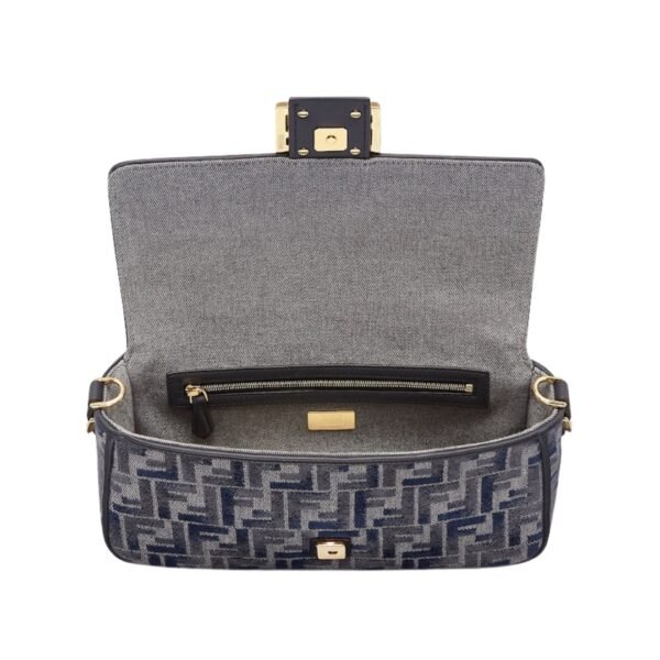 FF-Tasche aus dunkelblauer Chenille 15 cm - Image 4