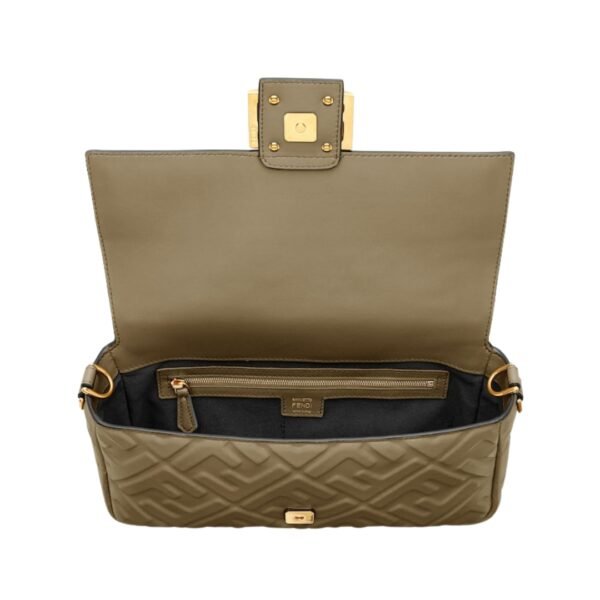 Ledertasche aus Nappaleder in Taupefarbe 15 cm - Image 4
