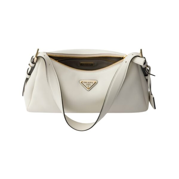 Aimée mittelgroße Lederhandtasche in Weiß 18cm - Image 4
