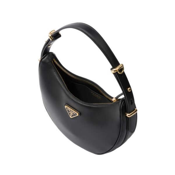 Arqué kleine Lederschultertasche Schwarz 18.5cm - Image 4
