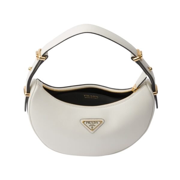 Weiße kleine Lederschultertasche 18.5 cm - Image 4