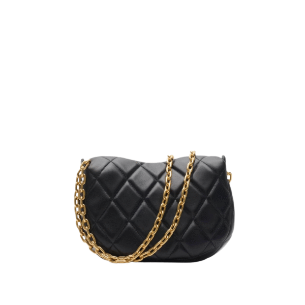 Gepolsterte Schaukelpferd Tasche Schwarz/Gold 20 cm - Image 4