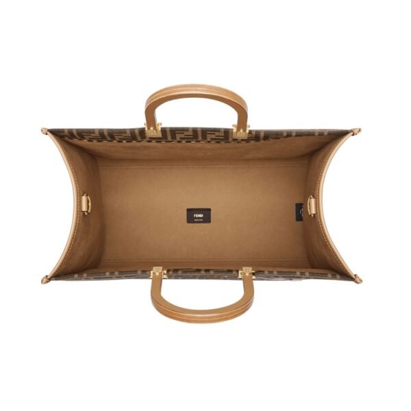FF braune Stoff Shopping Tasche 35 cm - Image 4