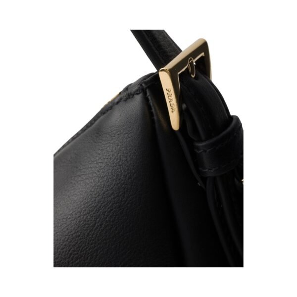 Aimée große Lederschultertasche in Schwarz 23cm - Image 5