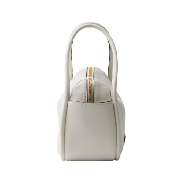 Lederhandtasche in Weiß 18 cm - Image 5