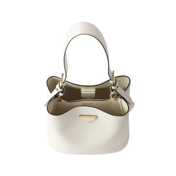 Mittelgroße Ledertasche in Weiß 22.5 cm - Image 5
