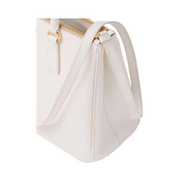 Große Galleria Saffiano-Ledertasche Weiß 24 cm - Image 5