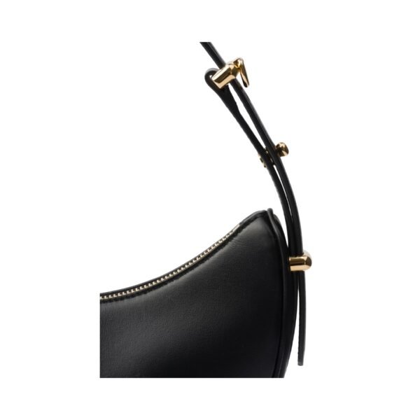 Arqué kleine Lederschultertasche Schwarz 18.5cm - Image 5