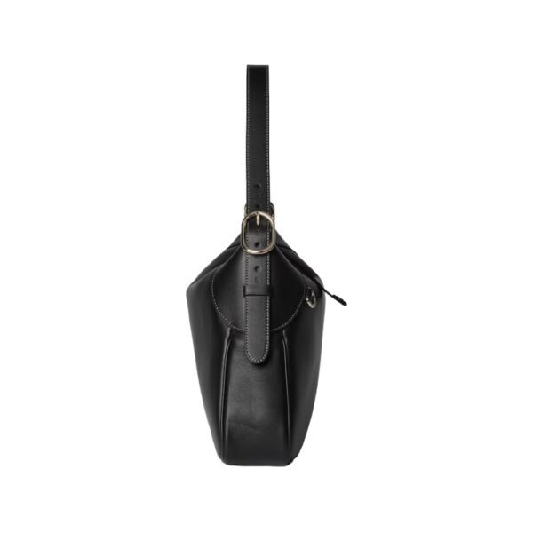 GG Emblem Schultertasche Schwarzes Glattleder 37 cm - Image 4