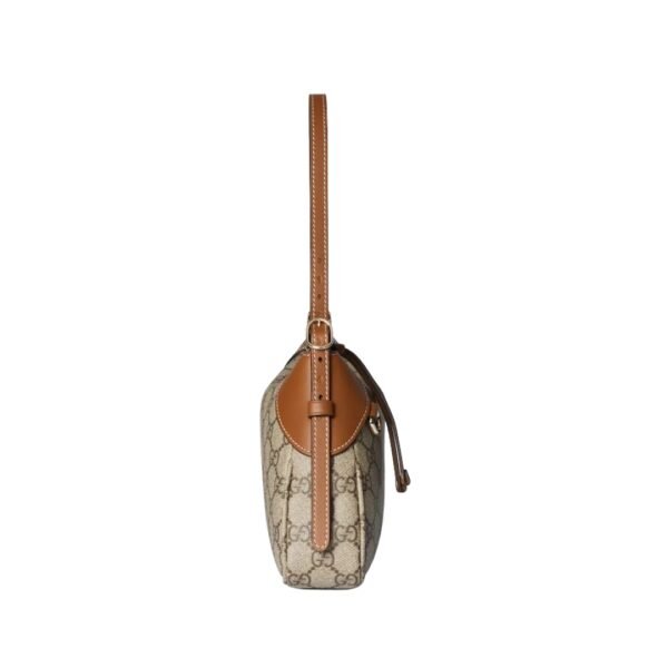 GG Emblem Schultertasche Dunkelbraun 24.5 cm - Image 4