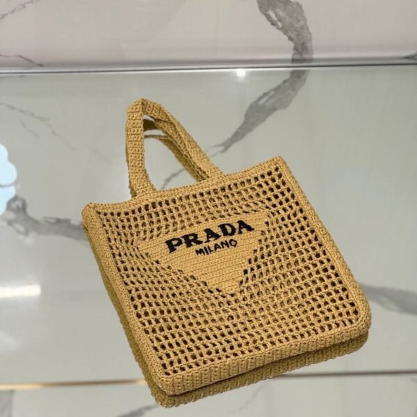 Crochet Tote Beige 38 cm - Image 3