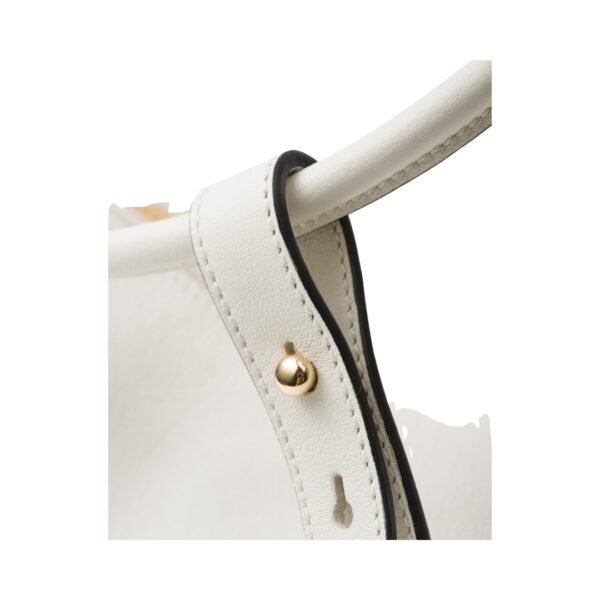 Lederhandtasche in Weiß 18 cm - Image 6
