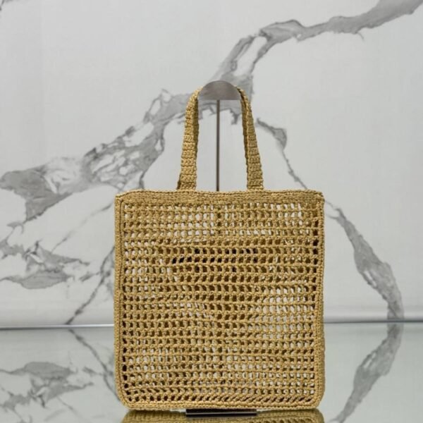 Crochet Tote Beige 38 cm - Image 4