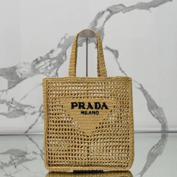Crochet Tote Beige 38 cm - Image 5