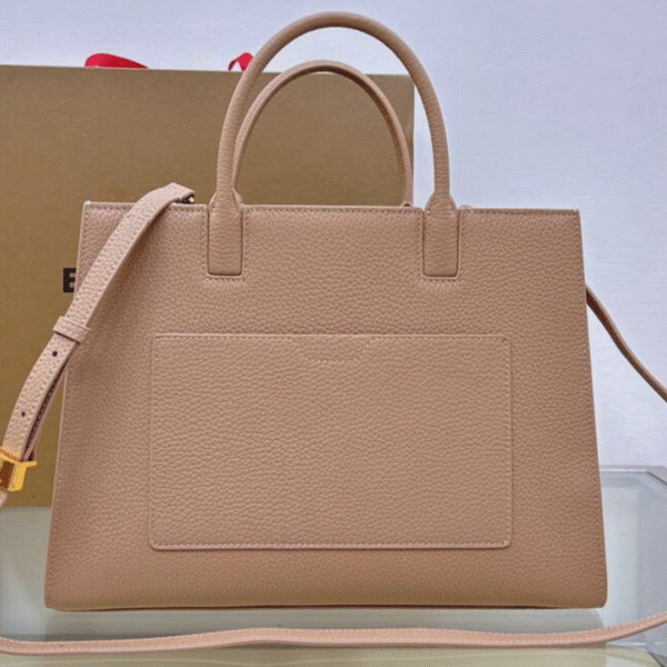 Frances Leder-Tote Beige 32,5 cm - Image 4