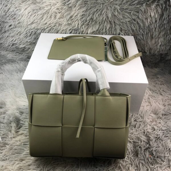 Tote-Tasche mit verlängertem Griff in Travertin 25 cm - Image 3