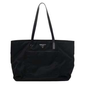 Tote Bag aus Re-Nylon Schwarz 34 cm