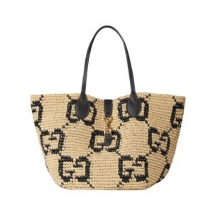 Small Tote Natur/Schwarz 26 cm