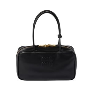 Schwarze Leder-Top-Griff 17 cm