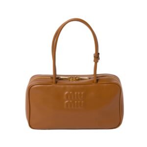 Cognac Leder-Top-Griff 17 cm