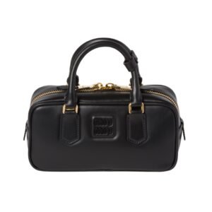 Arcadie-Leder-Mini Schwarz 10.5 cm